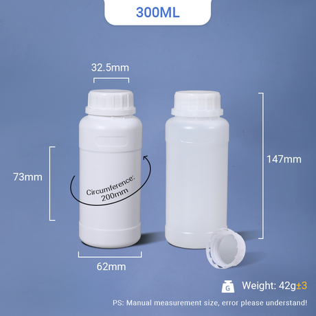 300 ml Kunststoff-HDPE-Flasche mit TE-Deckel