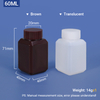60 ml quadratische HDPE -Flasche für Chemikalien