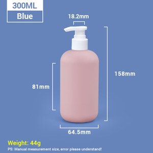 300 ml rosa Plastik -Shampoo -Flaschen mit weißer Pumpenkappe