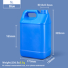 5L-Krüge im F-Stil, 5-Liter-HDPE-Kunststoffkanister, Kunststoffkanister