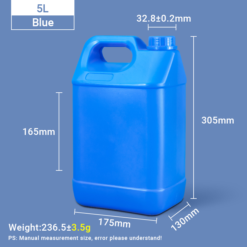 5L-Krüge im F-Stil, 5-Liter-HDPE-Kunststoffkanister, Kunststoffkanister