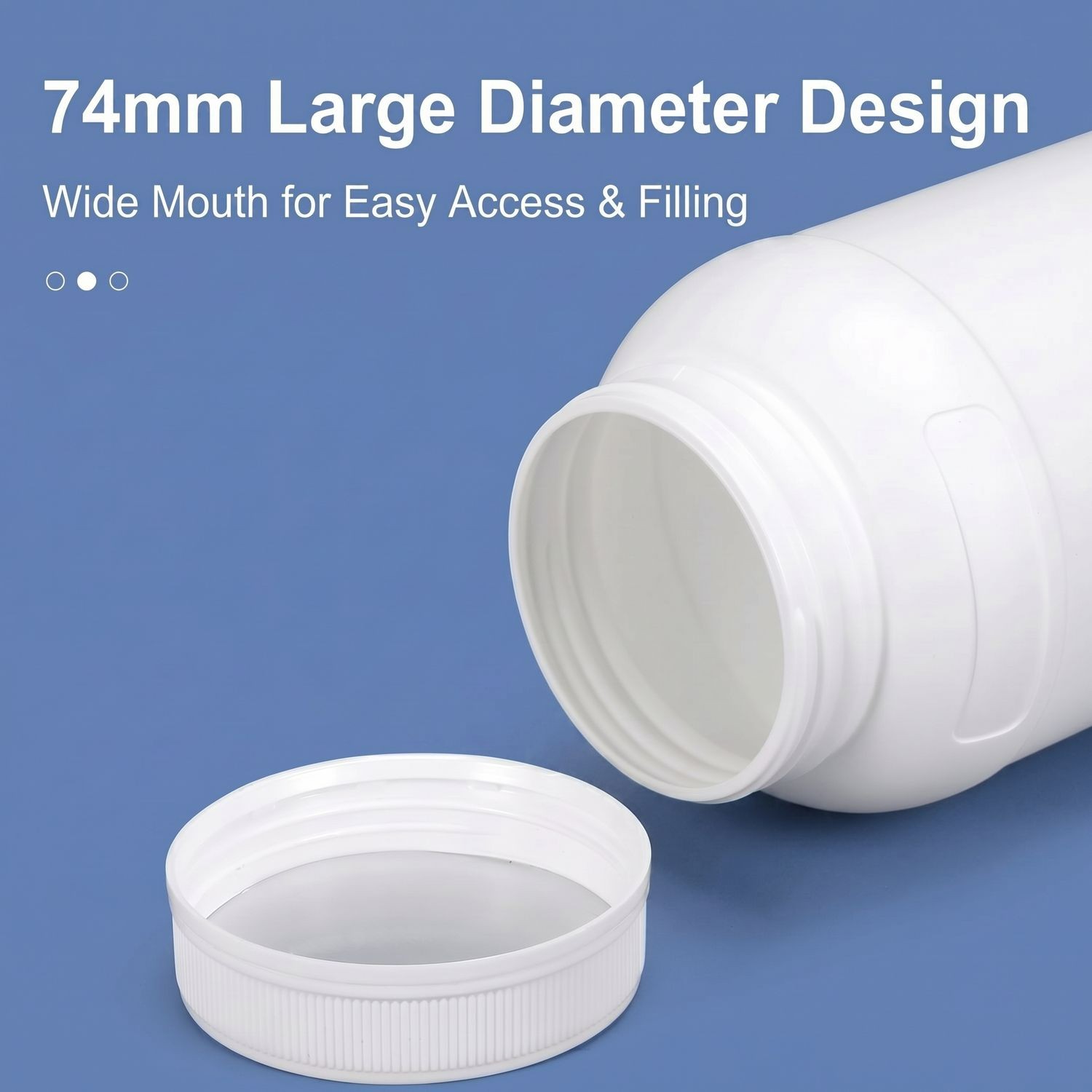 Großhandel mit 2 l fluorierter HDPE-Flasche, auslaufsicherer Weithalsbehälter für viskose Flüssigkeiten und organische Lösungsmittel