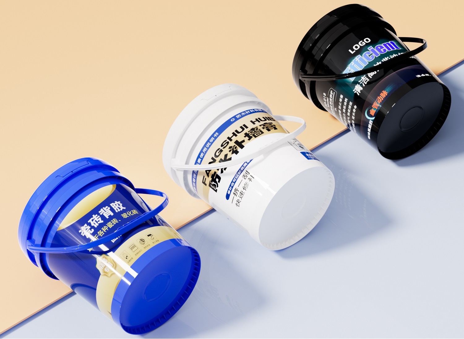 15l Plastikeimer mit Deckel