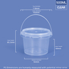 500 ml 16,9 oz. Plastikroundtubs & Eimer