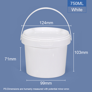 750 ml 25 oz. Runde Plastikwannen und Eimer