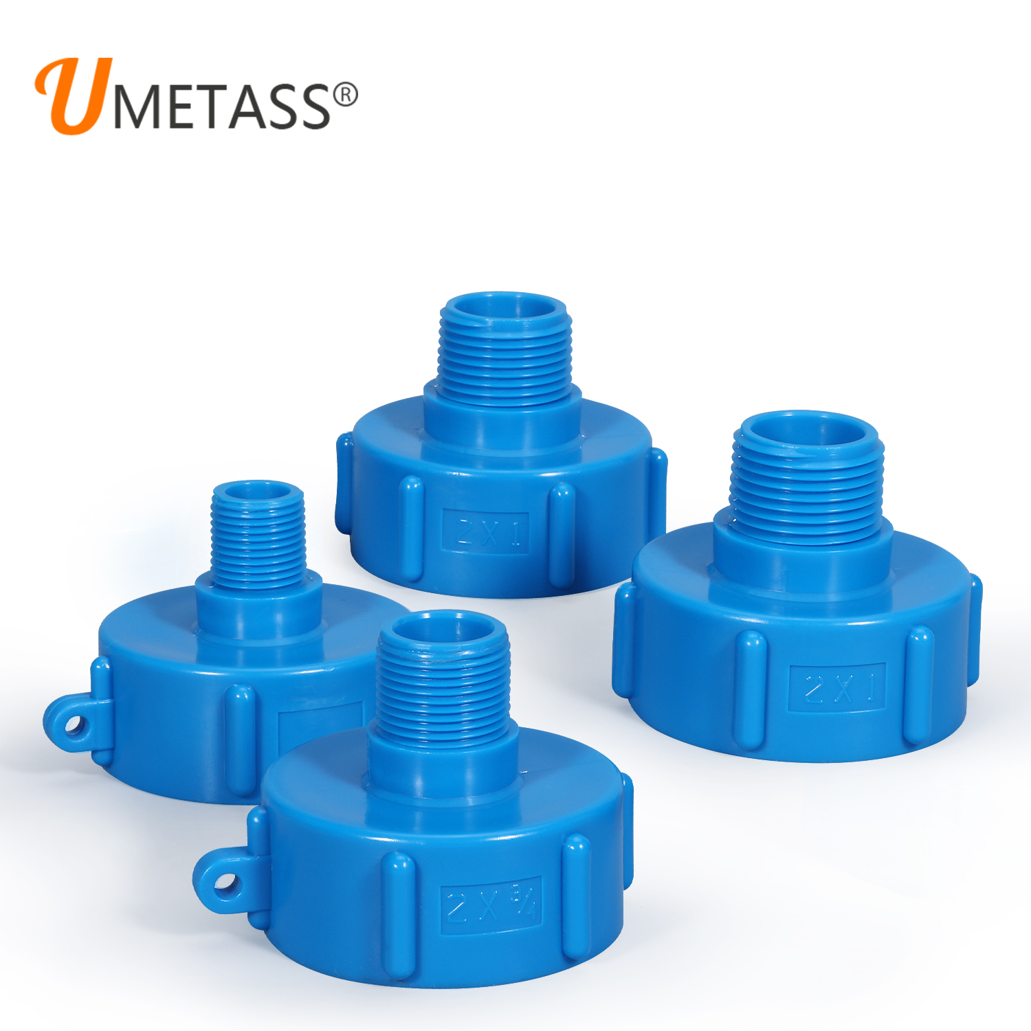IBC -Anschluss Wasser Button -Stecker Tankanschluss Interner Gewinde S60 x 6 mit Schlauchanschluss 1/2 '' 3/4 '' 1 Zoll