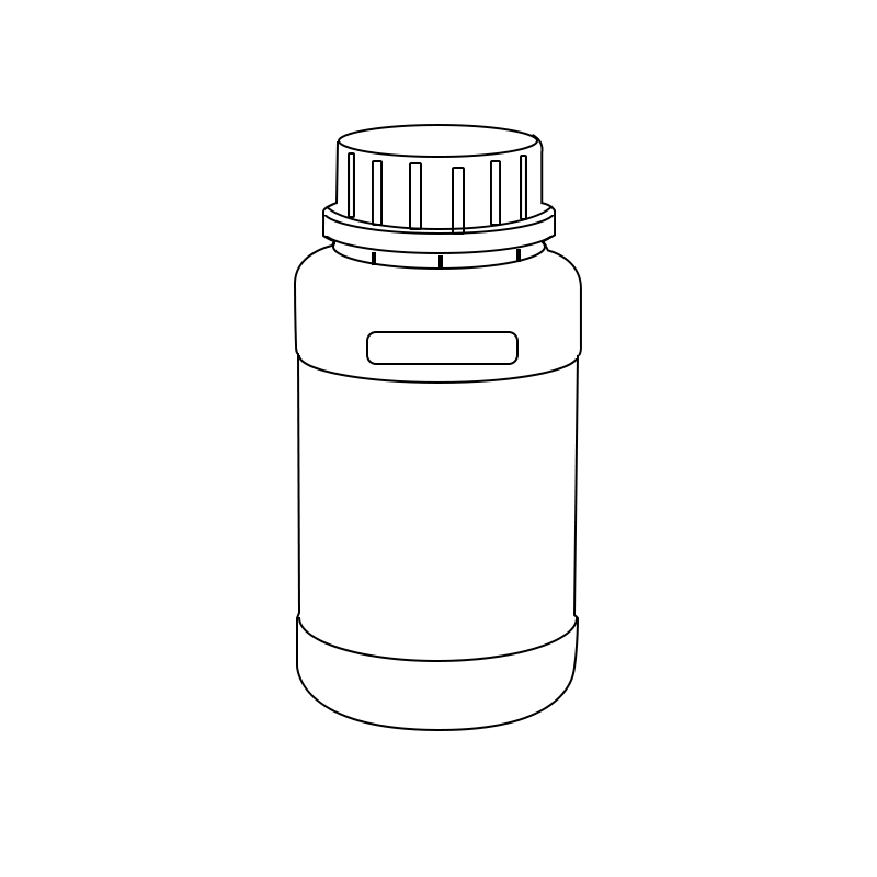 Kunststoff-HDPE-Flasche – rund