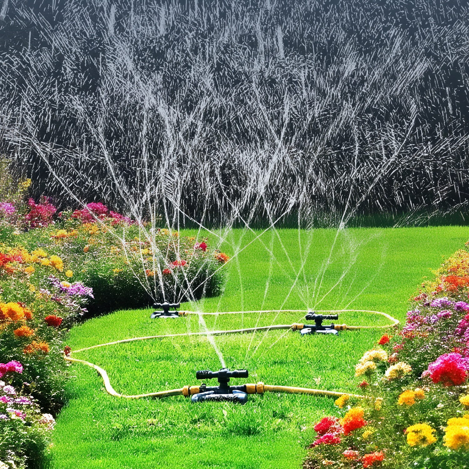 Outdoor einstellbare 360 ​​Grad Automatische rotierende Gartenrasen Sprinkler