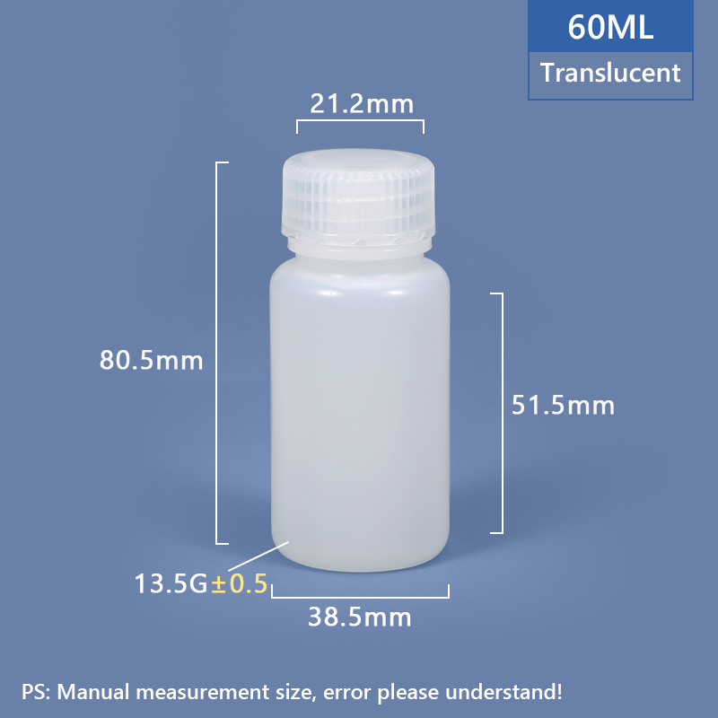 60 ml breiter Hals -Plastik -PP/HDPE -Flasche