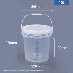 10L runder, graduierter Mischeimer aus Kunststoff