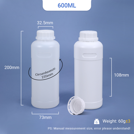 600 ml Kunststoff-HDPE-Flasche mit TE-Deckel