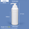 500 ml HDPE-Lotionspumpflasche aus Kunststoff