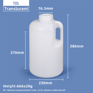 10L HDPE-Kunststoffflasche mit integriertem Griff, Flasche für Flüssigkeiten