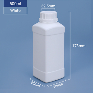 500 ml quadratische Plastik -HDPE 