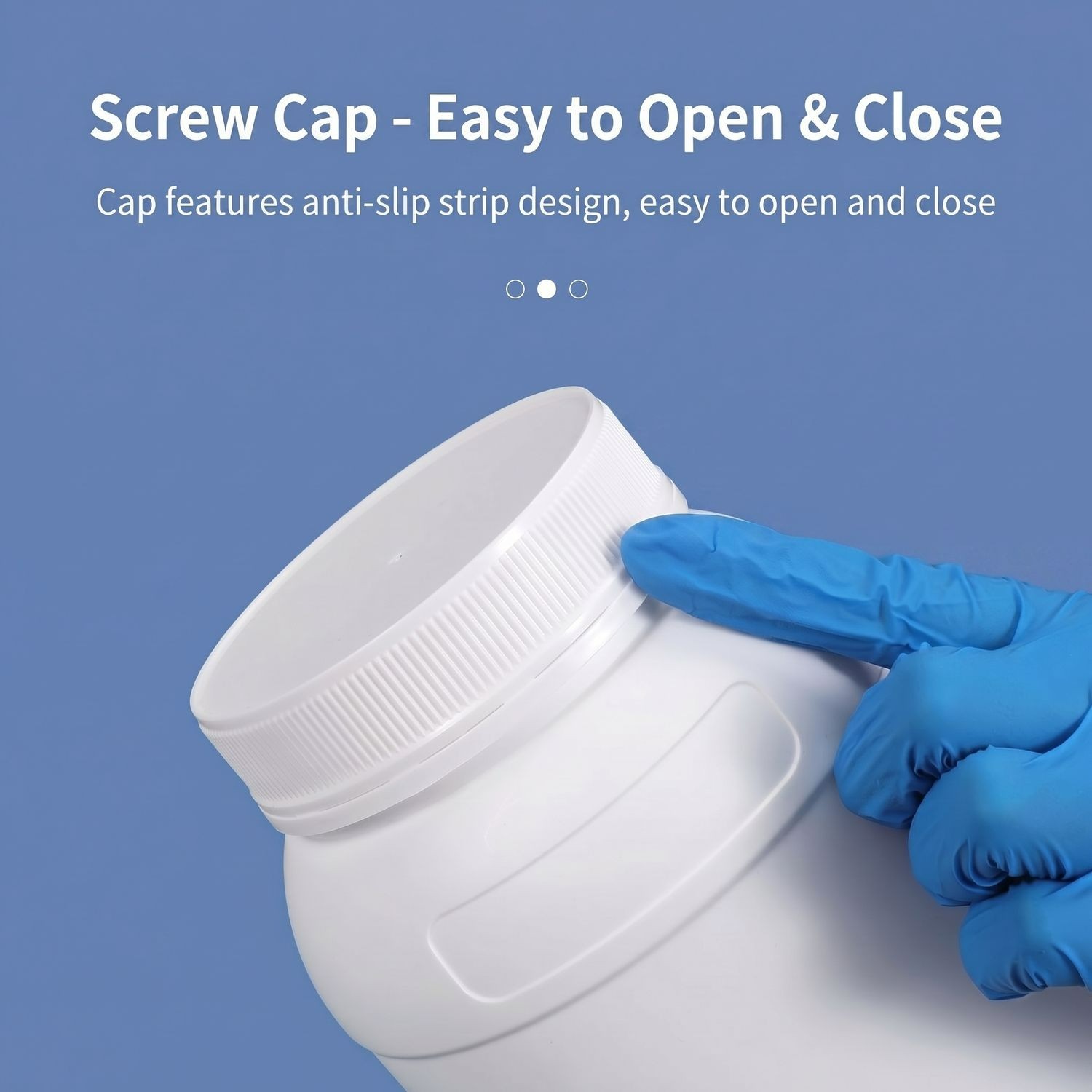 Großhandel mit 2 l fluorierter HDPE-Flasche, auslaufsicherer Weithalsbehälter für viskose Flüssigkeiten und organische Lösungsmittel