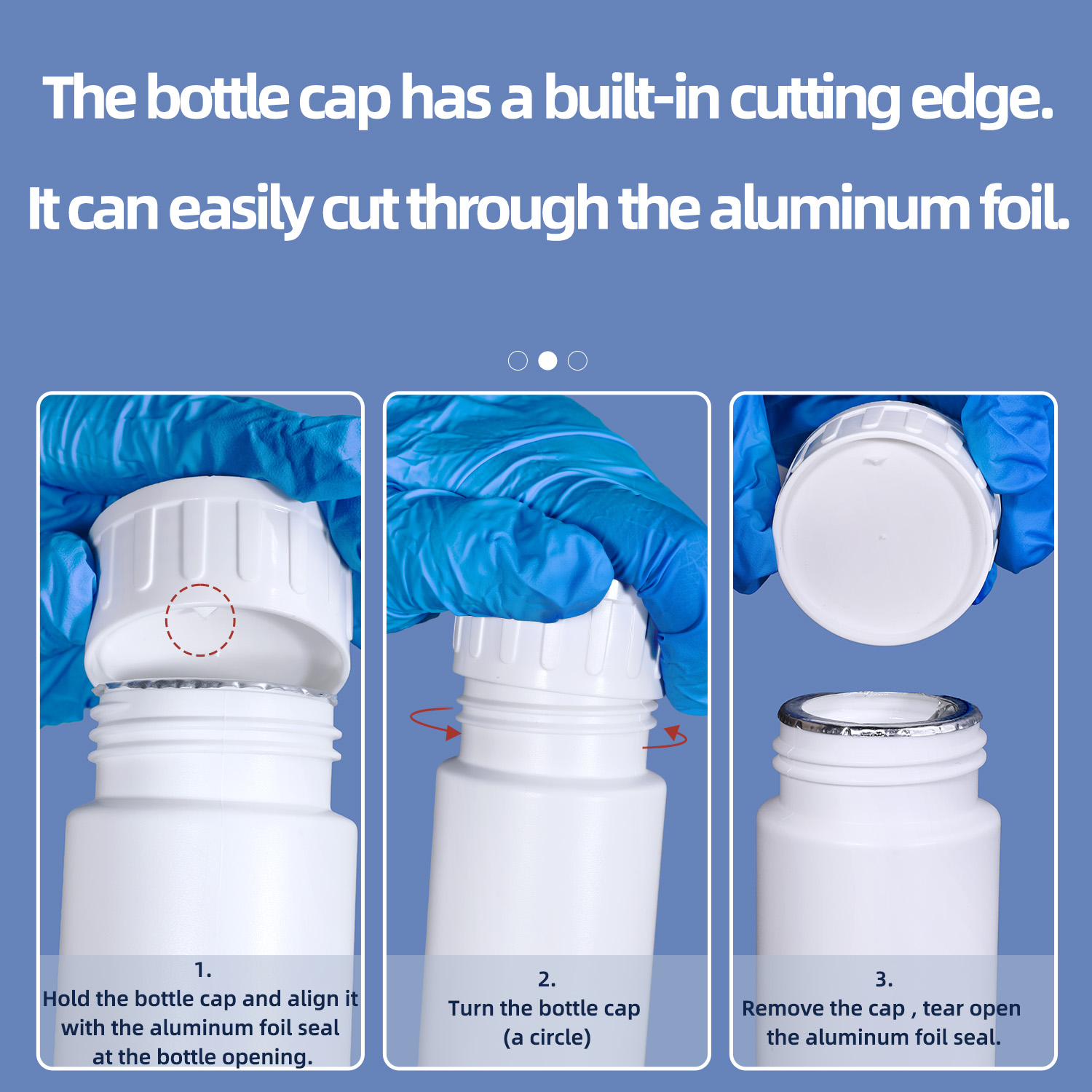 50 ml, 100 ml, 200 ml, 500 ml COEX-Kunststoffflasche mit hoher Barriere und Schraubverschluss, Folienauskleidungsschneider für die Verpackung von Pestizid-Lösungsmittelpulver