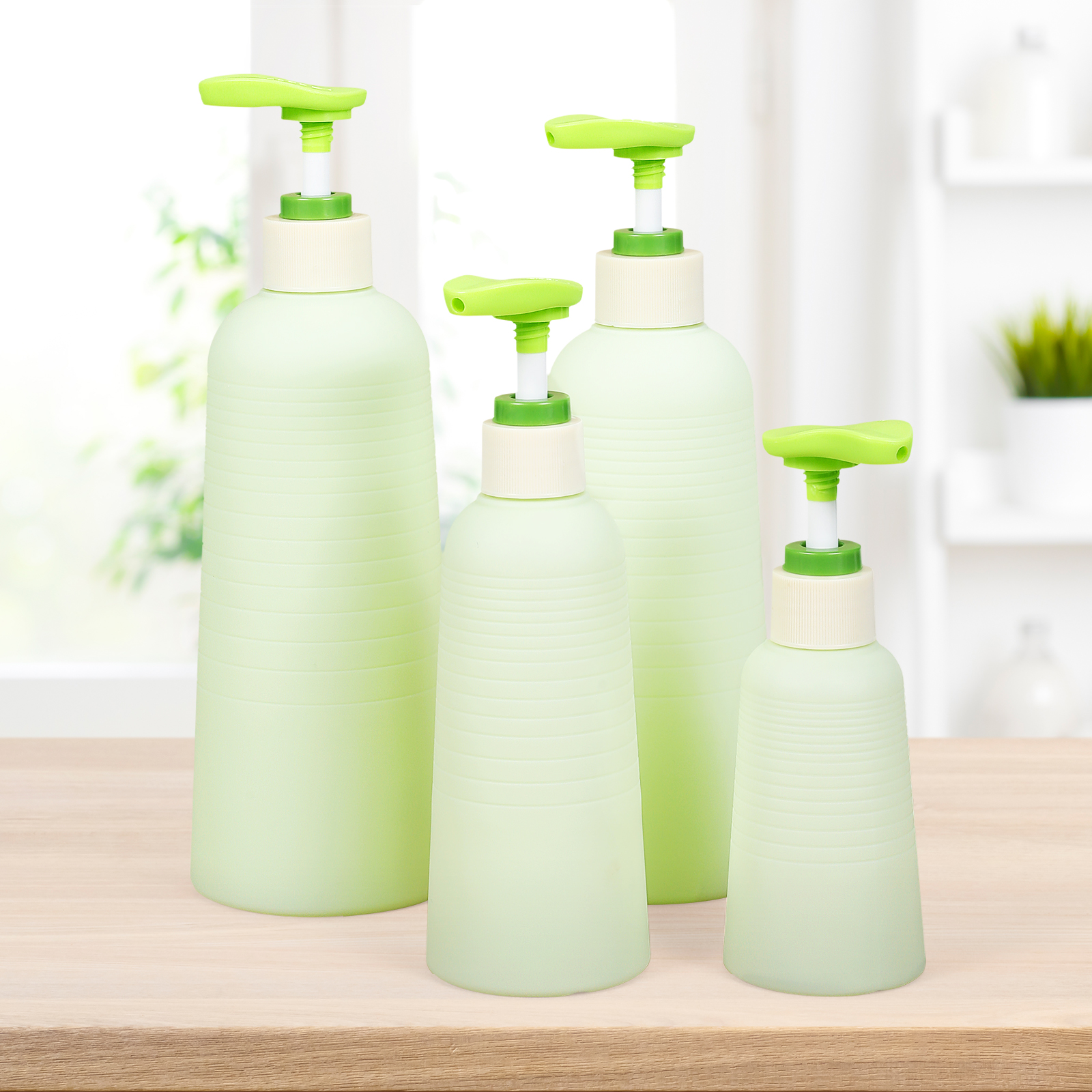 Grüne weiche Reise Shampoo und Conditioner -Flasche mit Pumpe