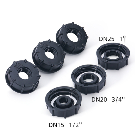 IBC-TOTE-Adapter 60 mm grobes Gewinde 1/2 '3/4 '' 1 Zoll Outlet, 275-330 Gallonen Abflussstecker für Wassertankgartenschlauch