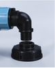 20/25/32 mm IBC Wassertankrohrgelenke 1/2 '' 3/4 '' Ellbogen direkter Auslass Gartenwasseranschlüsse Kunststoffschlauchanschluss