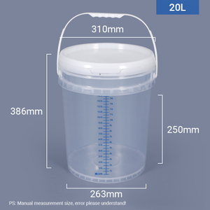 20L runder, graduierter Mischeimer aus Kunststoff