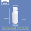 300 ml weiße Kunststoffflasche mit runder Schulter, Kunststoff-Coex-HDPE-Flasche