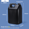 10L-Krüge im F-Stil, 10-Liter-HDPE-Kunststoffkanister, Kunststoffkanister
