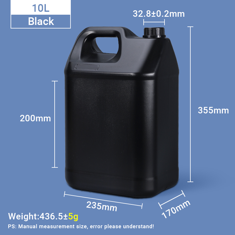 10L-Krüge im F-Stil, 10-Liter-HDPE-Kunststoffkanister, Kunststoffkanister