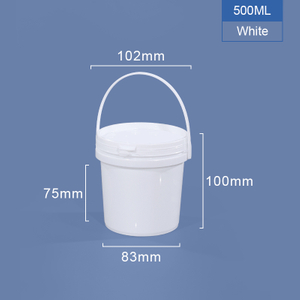 500 ml Kunststoff kleiner Eimer mit Deckel