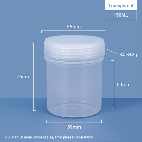 150 ml Weithals-Kunststoffglas mit Schraubverschluss