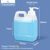1-Liter-Krug im F-Stil, quadratischer Kunststoff-Kanister mit Pumpspender