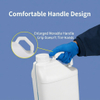 Quadratischer 5-Liter-HDPE-Kunststoffkanister mit großem Griff, Schraubverschluss, Folienauskleidung, auslaufsicher für Farben und Chemikalien