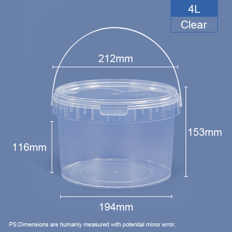4L-Lebensmittel-Runde aus Plastikeimer und Wanne