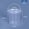 1500 ml 1,5 LTR runder Plastikeimer & Wanne
