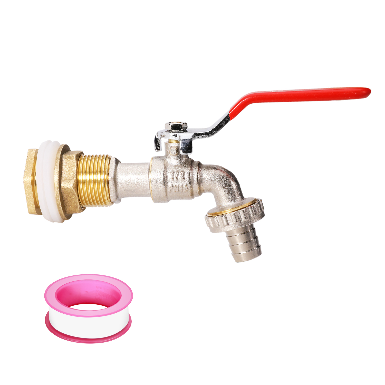 IBC -TOTE -Tankadapter Wasserhahn grobes Gewinde S60X6 Outlet 1/2 ', 3/4 ' GHT männlicher Adapteranpassung