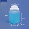 Natural-500 ml Breithalsquadratische HDPE-Flasche für chemische Pulververpackungen