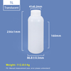 1L Weithalsflasche aus rundem Kunststoff, durchsichtige HDPE-Flasche 