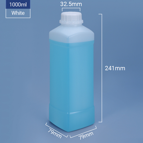 1000 ml 1l quadratischer Kunststoff-HDPE