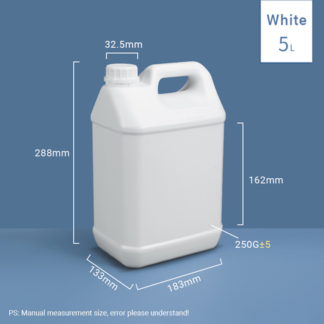 5L UN-zugelassene fluorierte F-Style-Krüge HDPE-Barriere-Kanister für Chemikalien- und Lösungsmittelverpackungen