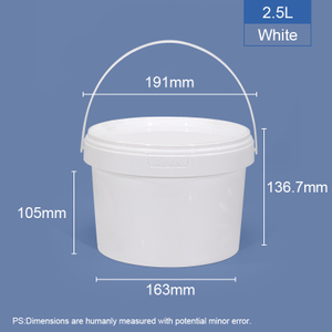 2500 ml 2,5 LTR-Lebensmittel-Runde plastischer Eimer & Badewanne