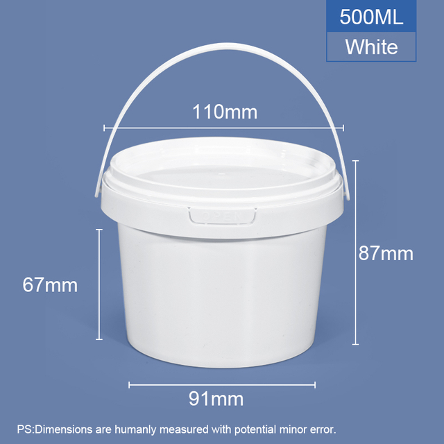 500 ml 16,9 oz. Plastikroundtubs & Eimer