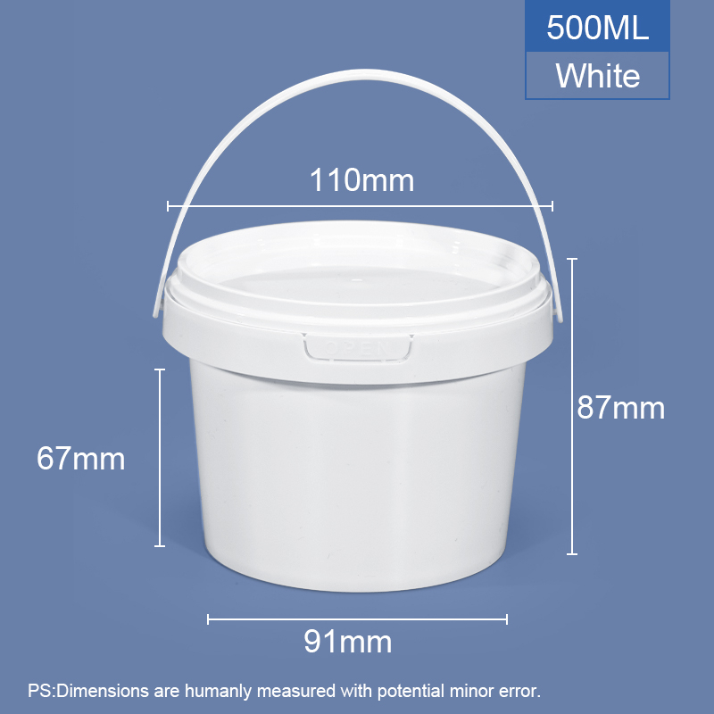 500 ml 16,9 oz. Plastikroundtubs & Eimer