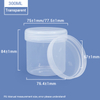 Löschen Sie 300 ml Plastikgläser mit innerem Ringdeckel für die Lagerung von Nahrungsmittelstärke