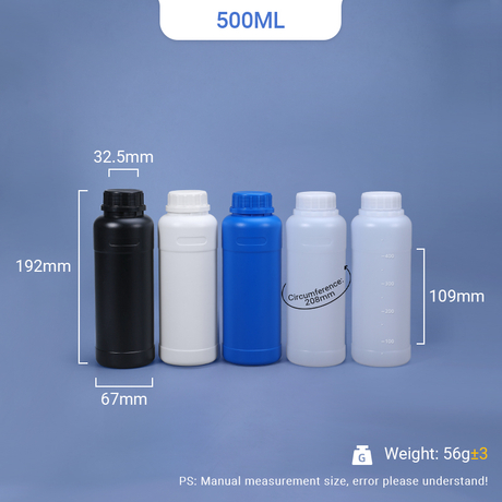500 ml Kunststoff-HDPE-Flasche mit TE-Deckel