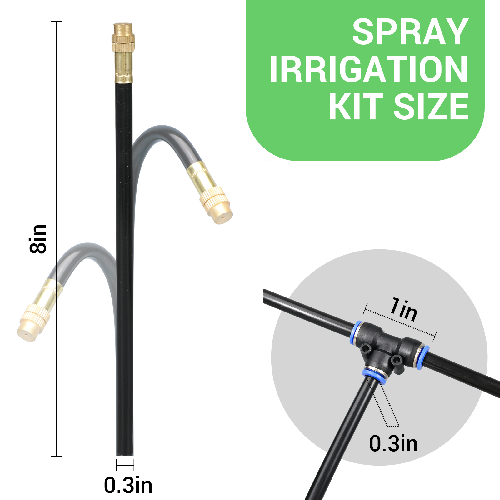 Tropfbewässerungssystem, 360 ° einstellbares Sprinkler -Bewässerungskit, Anlagen -Mister -System für die Gartenbewässerung
