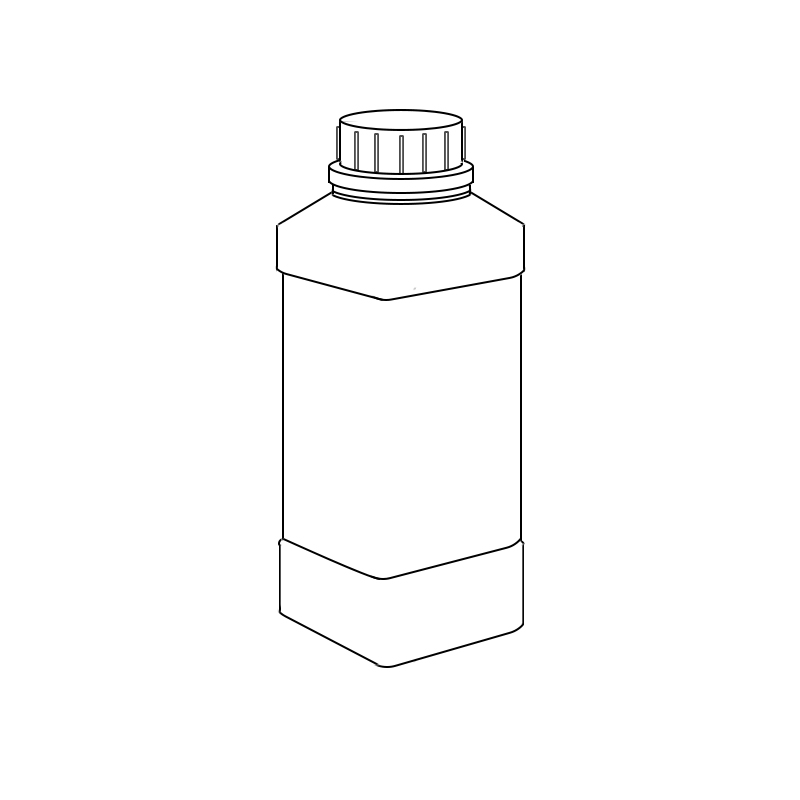 Kunststoff-HDPE-Flasche – quadratisch