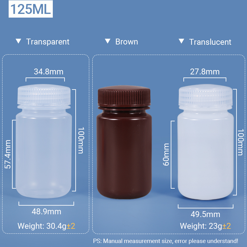 125 ml breiter Hals -Plastik -PP/HDPE -Flasche