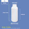 1L Weithalsflasche aus rundem Kunststoff, weiße HDPE-Flasche 