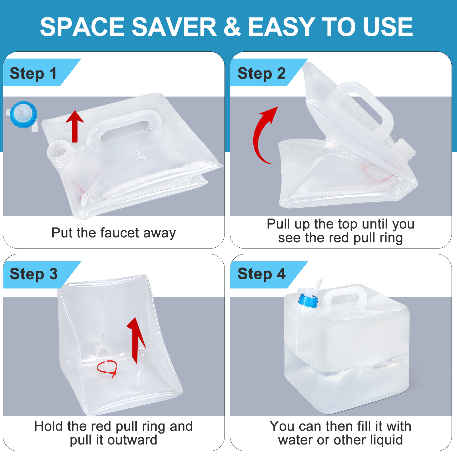 5L faltbarer Kanister aus Kunststoff