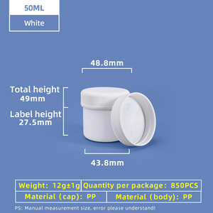 50-ml-PP-Kunststoffglas mit breiter Öffnung und Schraubverschluss und Aluminiumfolien-Dichtungskappe