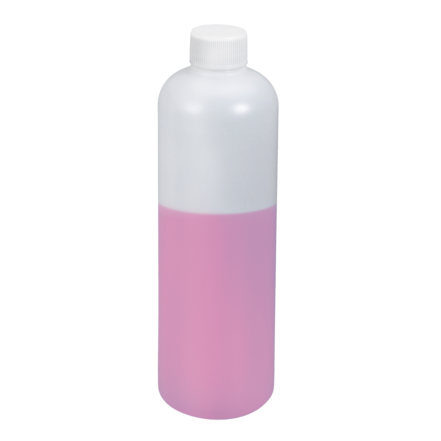 500 ml durchscheinende weiße PE-Flasche mit Induktionsdichtung mit Schraubverschluss